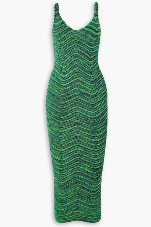 Isa Boulder Body Curl ribbed stretch-knit midi dress