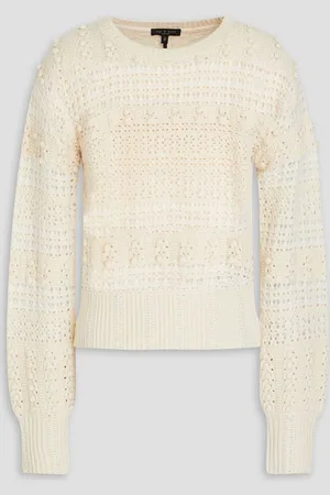 RAG&BONE Lo pointelle-knit wool-blend sweater - White
