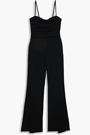 Simkhai Rebecca pleated crepe wide-leg jumpsuit