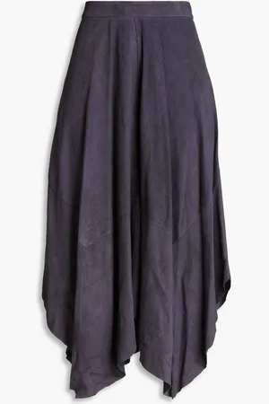 Isabel Marant Caylae suede midi skirt - Gray