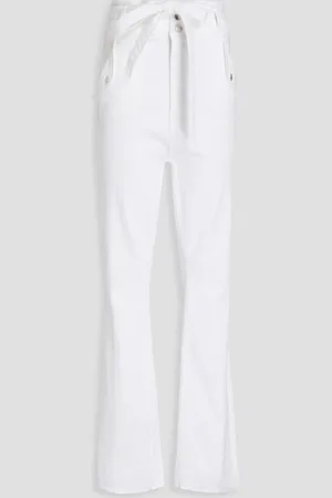 VERONICA BEARD Belted high-rise bootcut jeans
