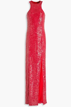 Missoni Sequined crochet-knit maxi dress - Red