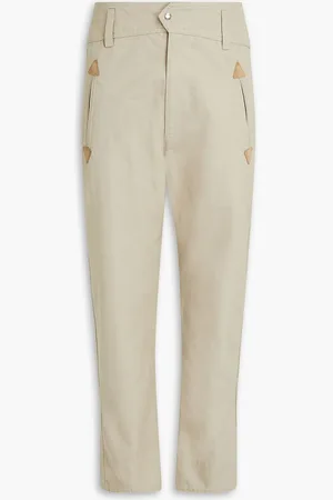 Isabel Marant Tulcen tapered cotton-canvas pants - Neutral