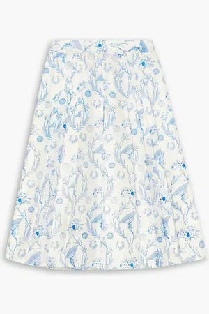 SINDISO KHUMALO Printed silk-shantung skirt