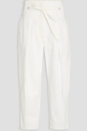 3.1 Phillip Lim Cropped high-rise tapered jeans - White