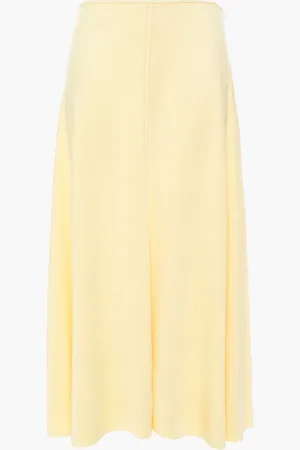 Acne Studios Iphy fluted stretch-jersey midi skirt - Yellow