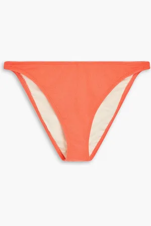 Peony Fine Hi Line stretch-crepe bikini briefs - Orange