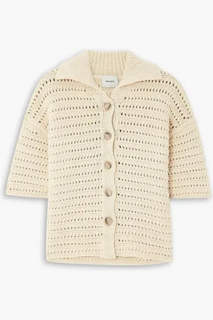 Halfboy Crochet-knit cotton-blend shirt - White