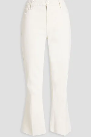 Frame Le Crop Mini Boot cropped mid-rise bootcut jeans - White