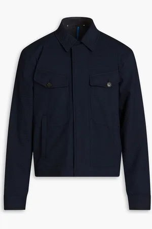 Paul Smith Cotton-blend seersucker jacket - Blue