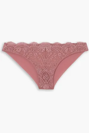 I.D. Sarrieri Embroidered tulle and stretch-mesh briefs - Pink