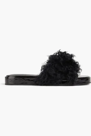 By Far Shearling slides