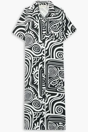 Mara Hoffman Abbie printed TENCEL™ Lyocell and linen-blend midi dress