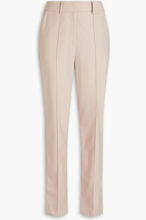Anna Quan Wool-blend twill slim-leg pants - Neutral