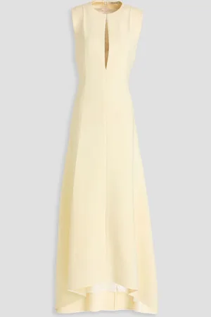 Peter Do Wool-blend twill maxi dress - White