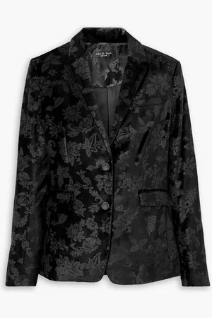 RAG&BONE Razor floral-print cotton-blend velvet blazer
