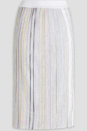 Missoni Sequin-embellished crochet-knit skirt