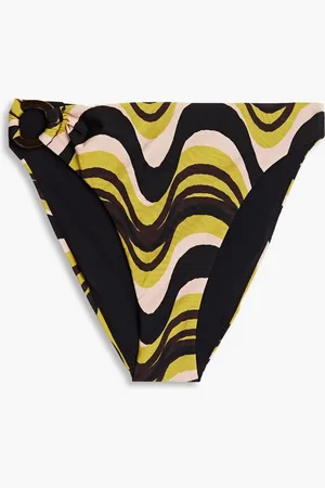 JETS Printed mid-rise bikini briefs - Green