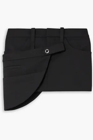 COPERNI Wrap-effect layered woven mini skirt