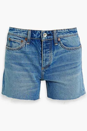RAG&BONE Dre faded denim shorts - Blue