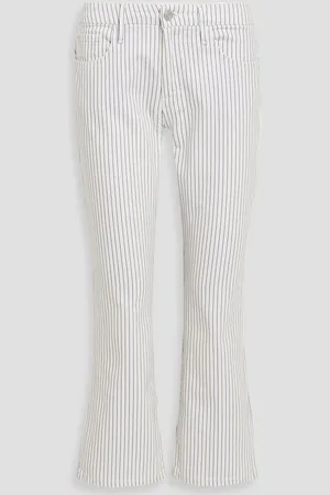 Frame Le Crop Mini Boot striped mid-rise bootcut jeans