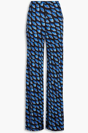 Diane von Furstenberg Holly printed jersey wide-leg pants