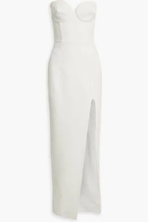 Nicholas Strapless crepe gown - White