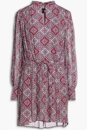 RAG&BONE Carly pleated printed georgette mini dress