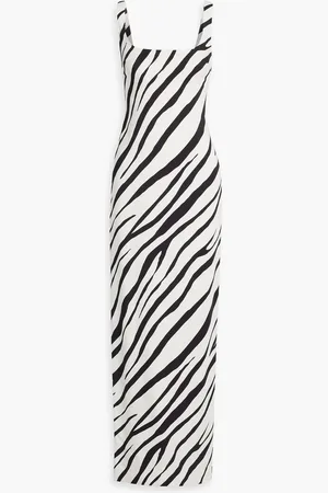 ET OCHS Aaliyah zebra-print cady maxi dress