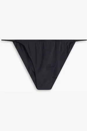 Isa Boulder Leaf stretch-sateen bikini briefs