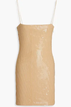 Retrofete Slater sequined stretch-cotton tulle mini dress - Neutral