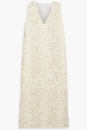 Equipment Connery snake-print silk midi dress - Neutral