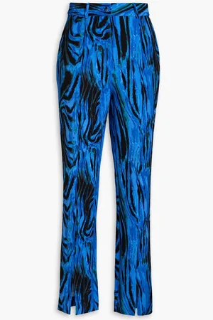 Diane von Furstenberg Wilder printed cady straight-leg pants