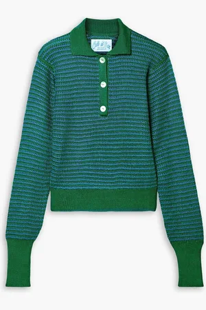 Calle Del Mar Outlaw cable-knit wool vest - Green