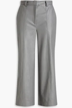 Each x Other Cropped faux leather wide-leg pants