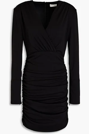 RONNY KOBO Mariana wrap-effect ruched jersey mini dress