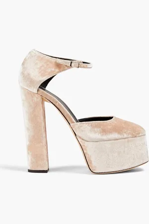 Giuseppe Zanotti New York 80 velvet platform pumps - Pink