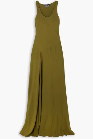 Cortana Georgia silk-georgette maxi dress - Green