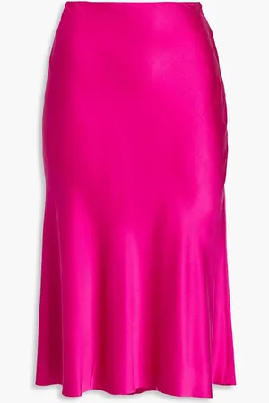 RAG&BONE Jaci silk-satin midi skirt - Purple