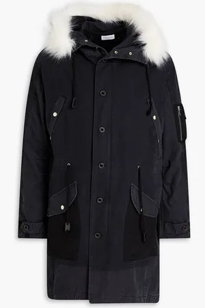 JOHN ELLIOTT Faux fur-trimmed denim hooded parka