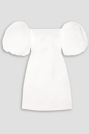 Caroline Constas Rebekah off-the-shoulder cotton-blend poplin mini dress