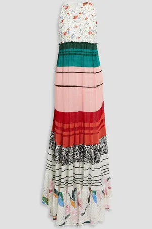 Missoni Tiered printed crochet-knit maxi dress