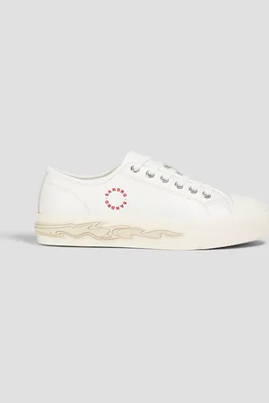 Sandro Logo-print leather sneakers