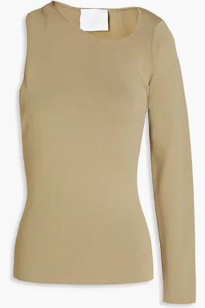 Paris Georgia Moon one-sleeve cutout knitted top - Green