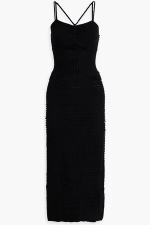 Altuzarra Cutout pleated stretch-knit midi dress