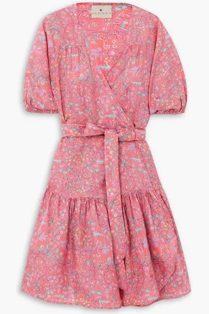 Cubus Elliana floral-print silk-habotai mini wrap dress