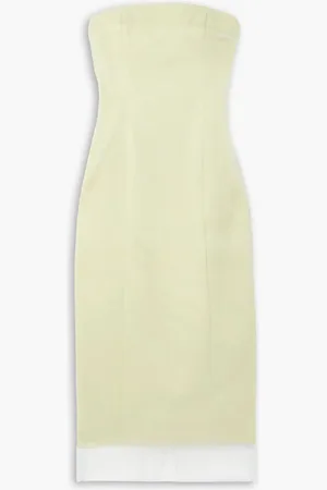 GAUGE81 Punta strapless cotton and silk-organza midi dress