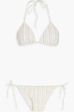 Lisa Marie Fernandez Striped seersucker bikini - Neutral