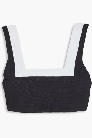 Casa Raki Marina two-tone piqué bikini top