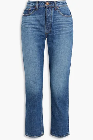 RAG&BONE Nina cropped high-rise straight-leg jeans - Blue